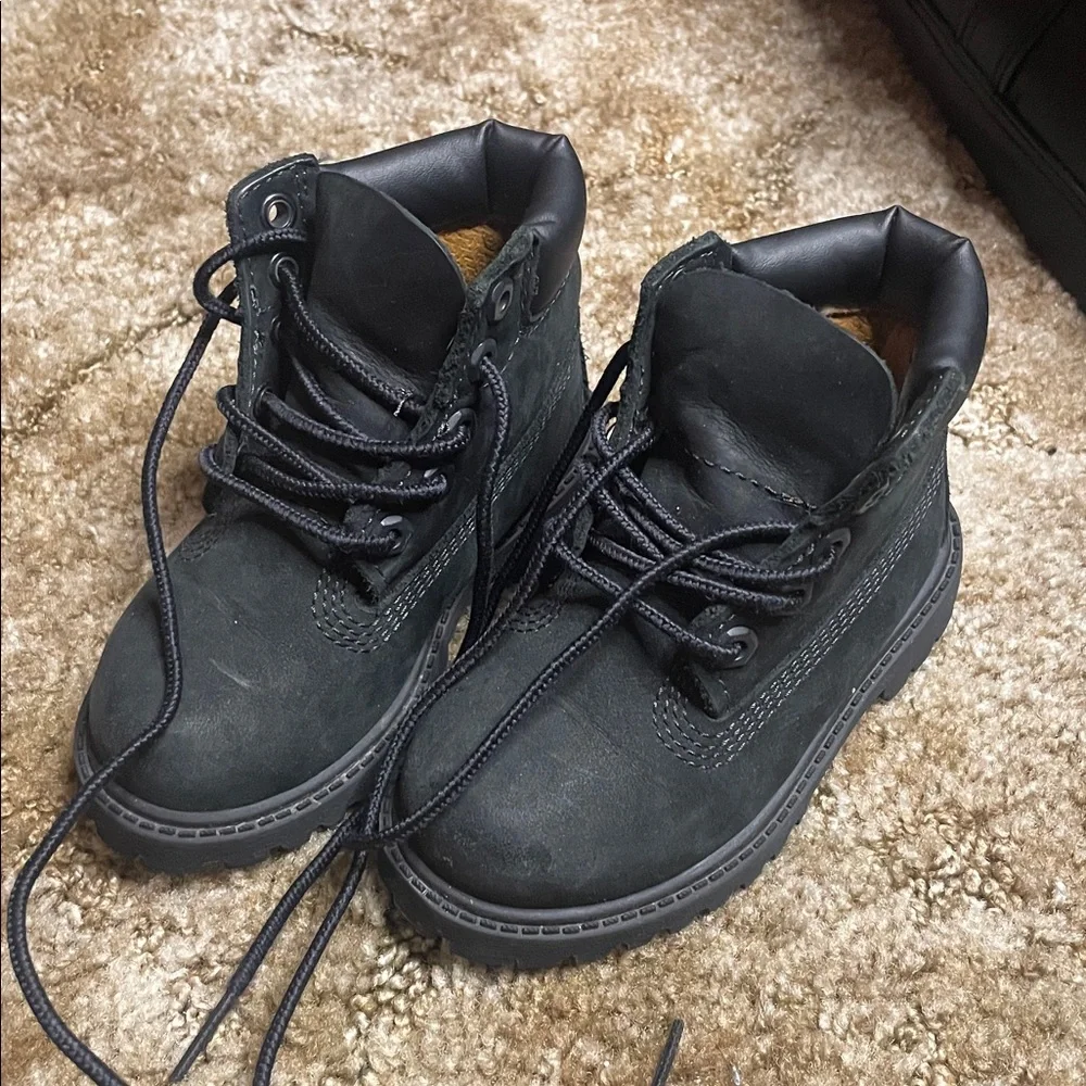 Timberland Youth Kids Black‎ Boots Size 7
